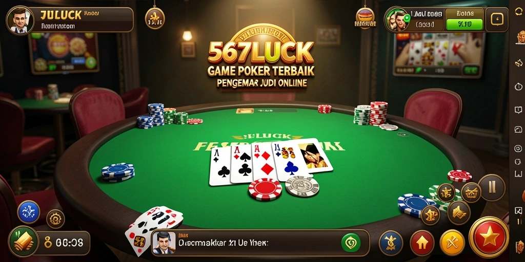 Screenshot gameplay Poker yang seru di 567LUCK.