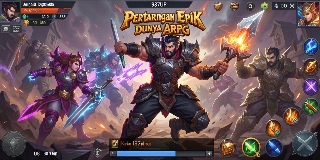 Gameplay seru dan menegangkan di dunia ARPG 987UP.