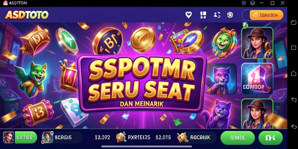 Tampilan gameplay seru dan penuh warna dari ASDTOTO.