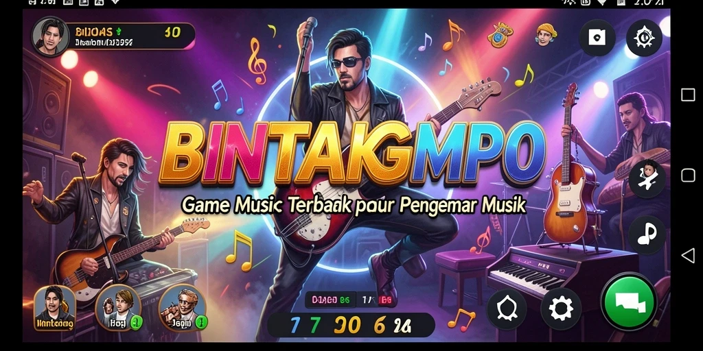Screenshot BINTANGMPO menampilkan gameplay seru dengan musik.