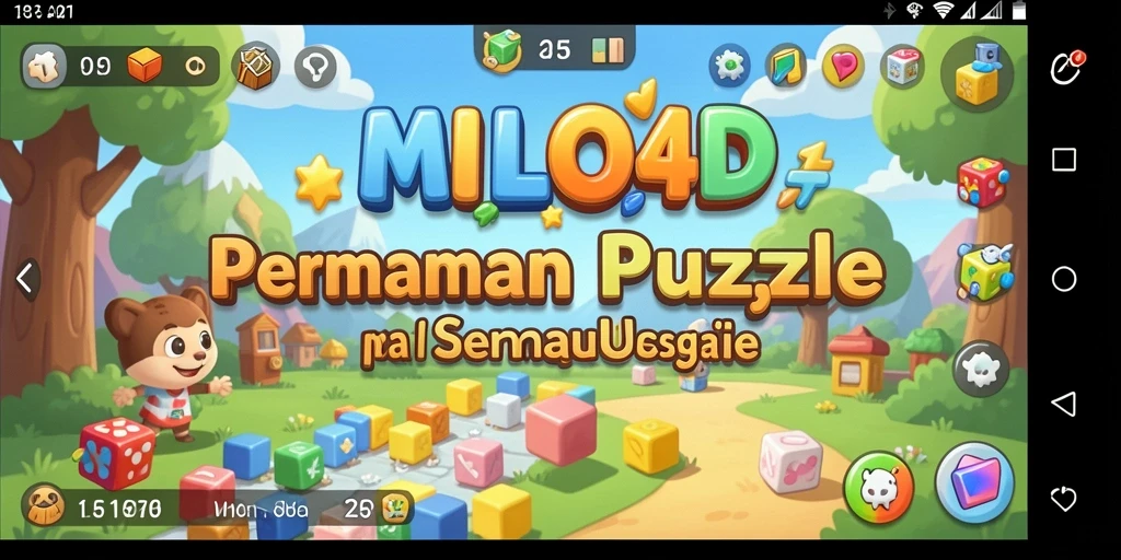 Tampilan permainan Puzzle yang menantang dan menarik di MILO4D.