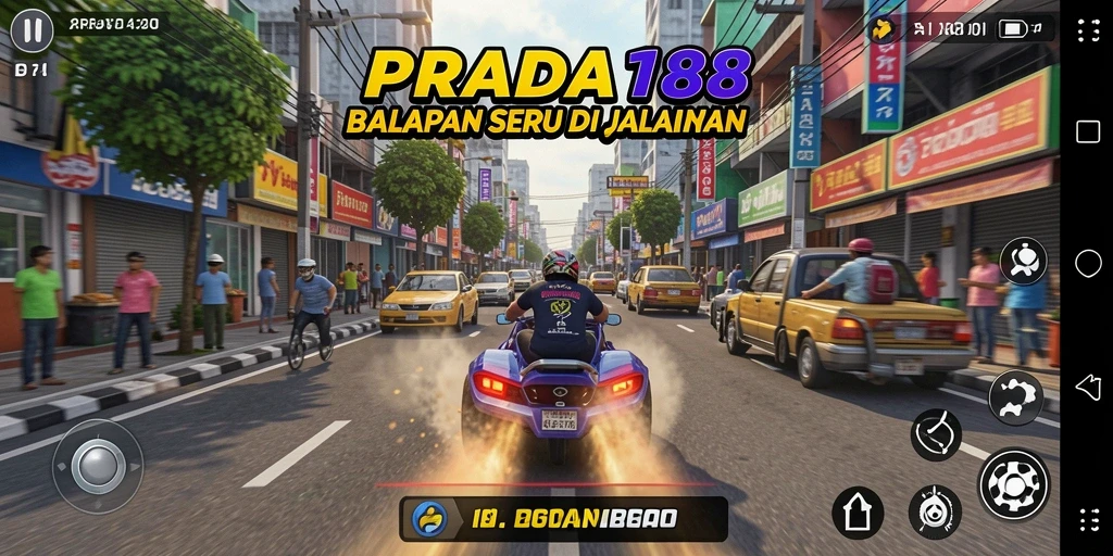Tampilan menarik dari gameplay balapan PRADA188.