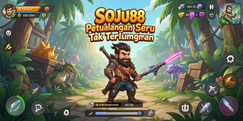 Tampilan gameplay SOJU88 yang memikat dalam petualangan seru.