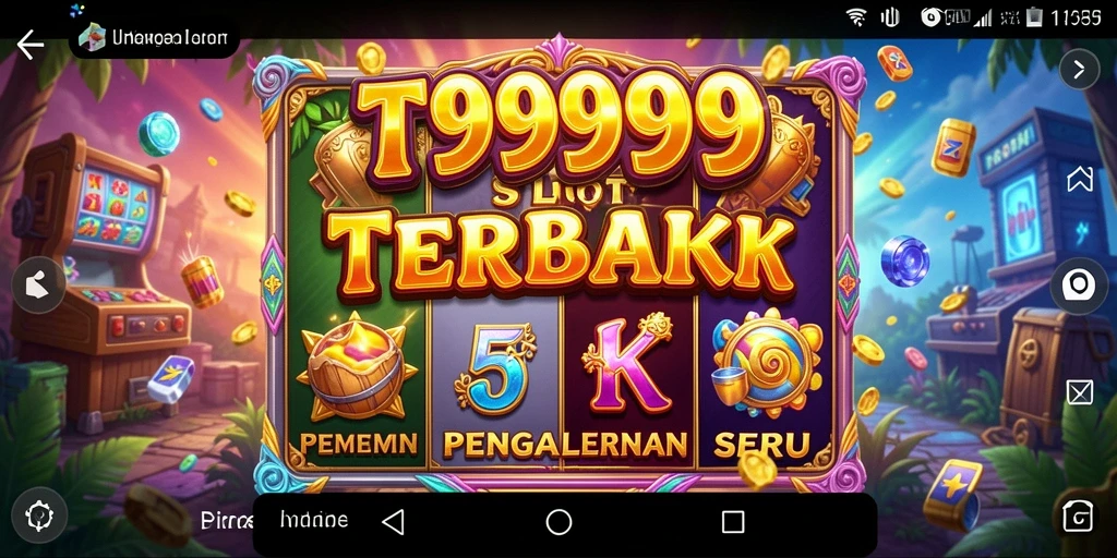 Tangkapan layar utama T9999 menampilkan gameplay Slot yang mendebarkan.